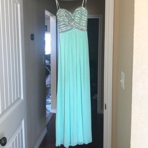 mint green formal dress